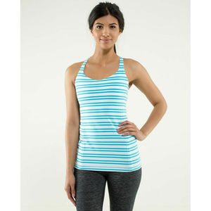 Lululemon Free To Be Tank Twin Stripe Spry Blue Spry Blue Women’s Size 2